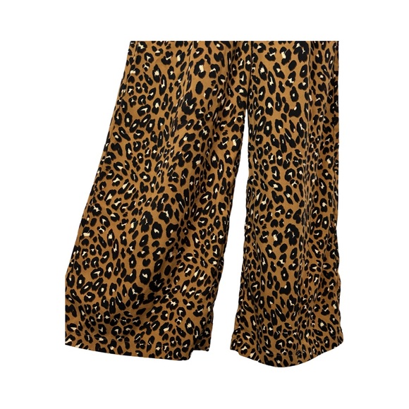 Cherie Los Angeles Leopard print spaghetti strap wide leg jumper size small - Picture 2 of 10